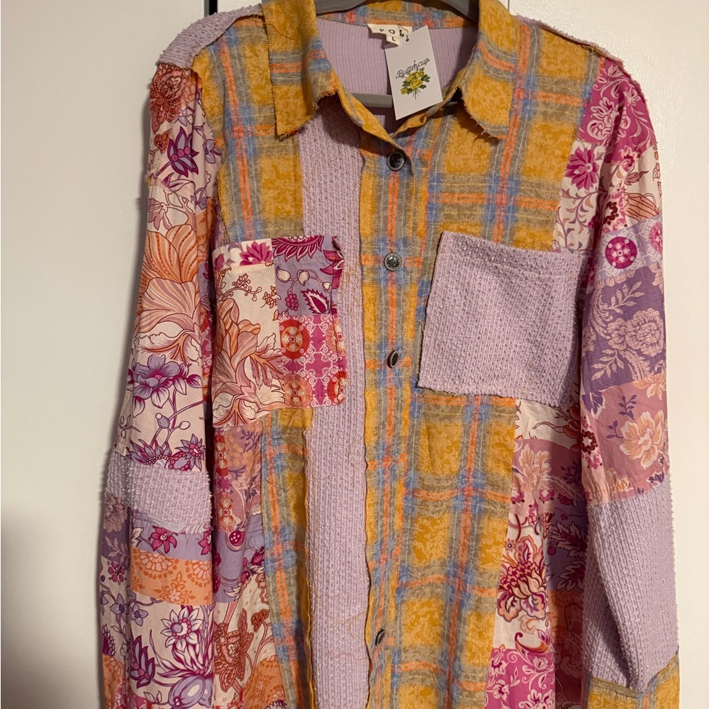 Floral Patchwork Jacket - Multicolor - image 1